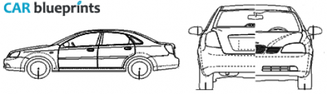 2002 Daewoo Lacetti Sedan blueprint