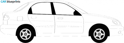 1998 Daewoo Lanos Sedan blueprint