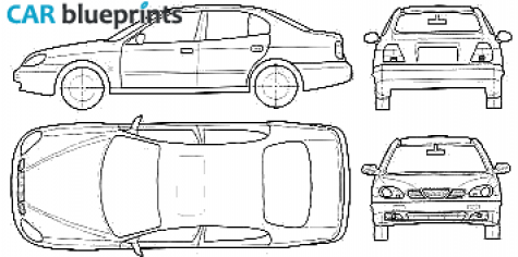 1999 Daewoo Leganza Sedan blueprint