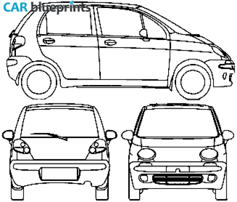 2005 Daewoo Matiz Hatchback blueprint