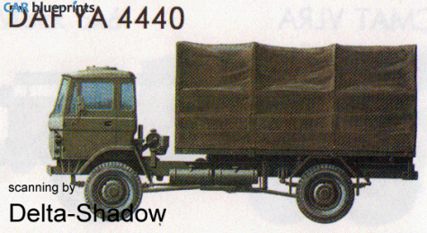 1956 DAF YA 4440 Truck blueprint