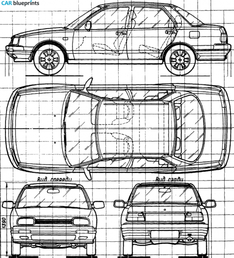 1991 Daihatsu Applause Sedan blueprint