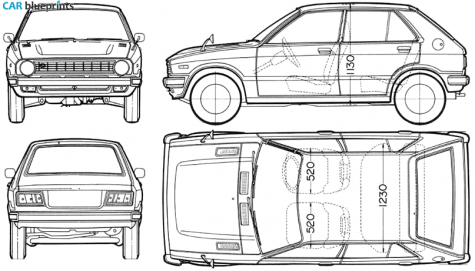 1973 Daihatsu Charade 5-door Hatchback blueprint