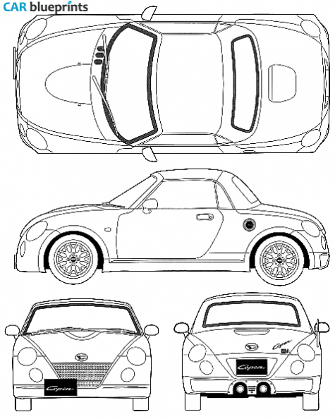 2002 Daihatsu Copen Ultimate Roadster blueprint