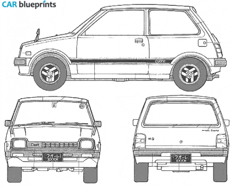 1981 Daihatsu Cuore Hatchback blueprint