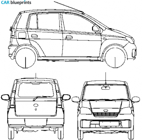 2006 Daihatsu Cuore 5-door Hatchback blueprint