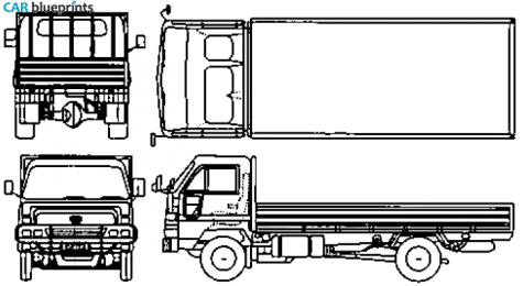 2010 Daihatsu Delta Truck blueprint