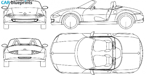 2005 Daihatsu HVS Concept Cabriolet blueprint