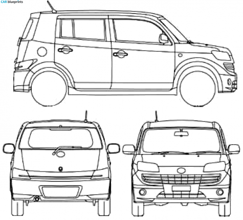 2007 Daihatsu Materia Microvan blueprint