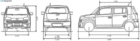 2006 Daihatsu Materia Microvan blueprint