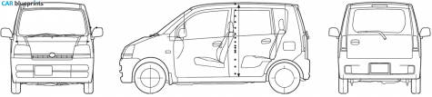 2005 Daihatsu Move Microvan blueprint