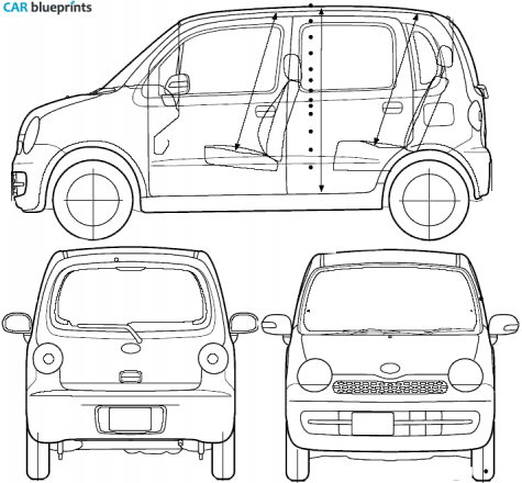 2005 Daihatsu Move Latte Microvan blueprint