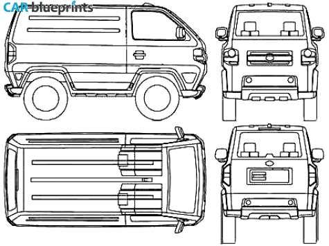 2007 Daihatsu Mudmaster Van blueprint