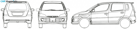 2000 Daihatsu YRV Wagon blueprint