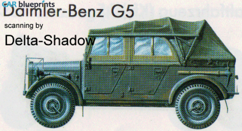 1937 Daimler Benz G5 Wagon blueprint