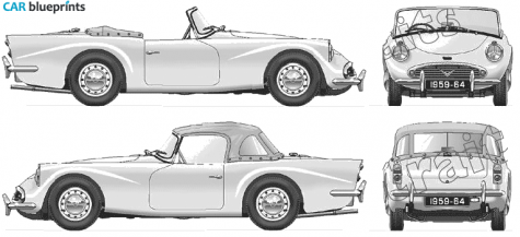 1962 Daimler Dart SP250 Cabriolet blueprint