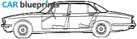 1976 Daimler Sovereign Saloon Sedan blueprint