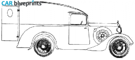 1933 Daimler  Van blueprint