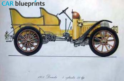 1903 Daimler 4 cyl 22hp Sedan blueprint