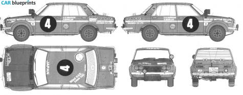 1971 Datsun 510 1600 Sedan blueprint