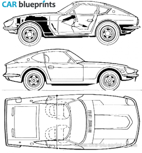 1971 Datsun 240Z Coupe blueprint