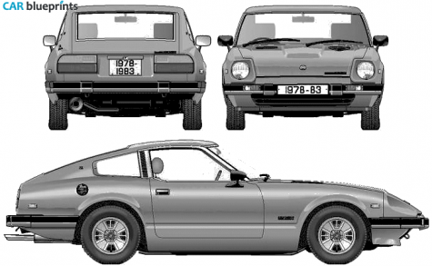 1980 Datsun 280ZX Fairlady Coupe blueprint