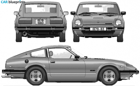 1980 Datsun 280ZX Fairlady Coupe blueprint