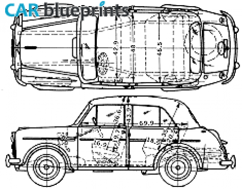 1959 Datsun Bluebird 211 Sedan blueprint