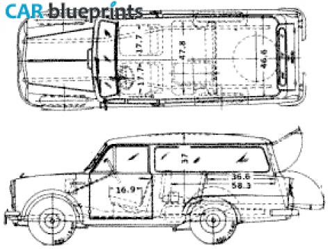 1960 Datsun Bluebird 211 VPL Wagon blueprint