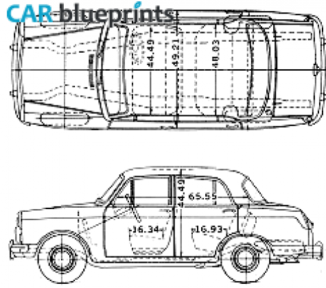 1961 Datsun Bluebird 310 Sedan blueprint