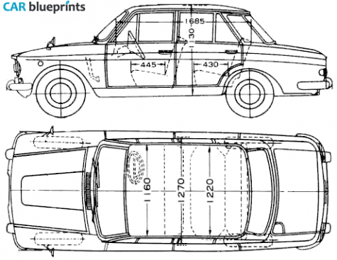 1967 Datsun Bluebird 411 Sedan blueprint