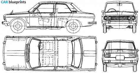 1969 Datsun Bluebird 510 1600 2-door Coupe blueprint