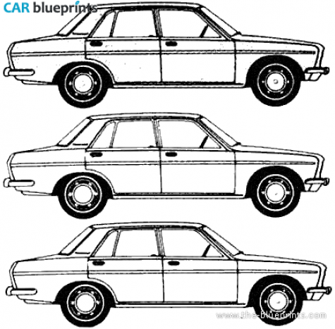 Datsun Bluebird 540 Sedan blueprint