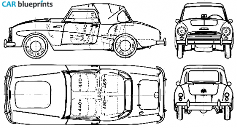 1961 Datsun Fairlady 212 SPL Cabriolet blueprint