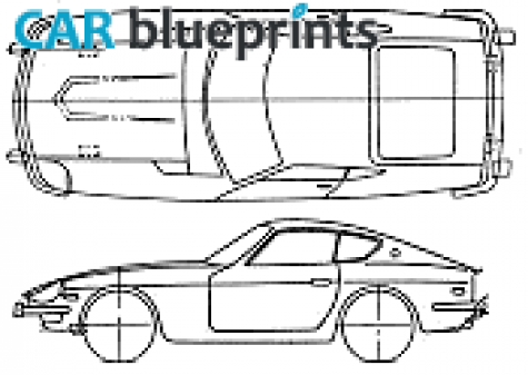 1974 Datsun Fairlady 260Z Coupe blueprint