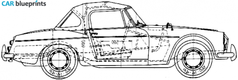 1968 Datsun Fairlady 311 SPL 1600 Cabriolet blueprint