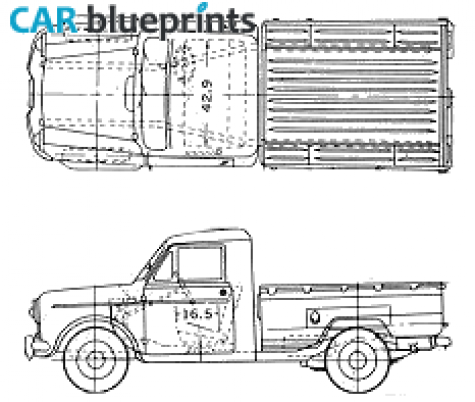 1961 Datsun Pick-up 223lg Pick-up blueprint