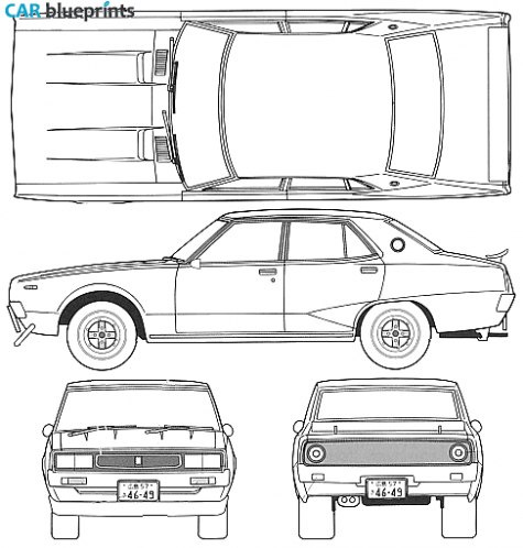 1972 Datsun Skyline/240K C110 Sedan blueprint