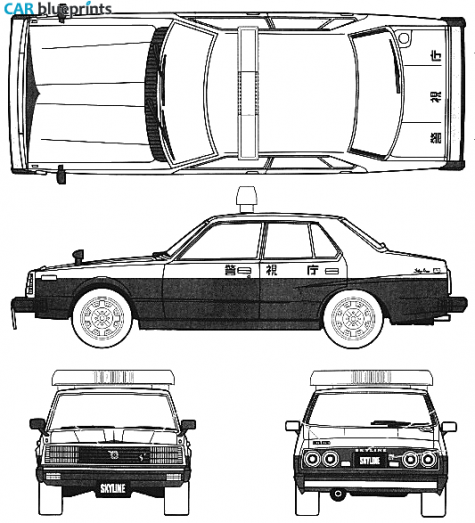 1979 Datsun Skyline/240K C210 Sedan blueprint