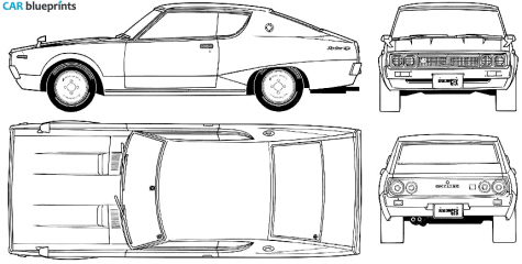 1972 Datsun Skyline c110 gt-x Coupe blueprint