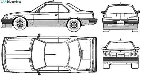 1982 Datsun Skyline R30 Coupe blueprint