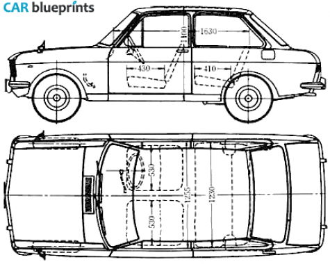 1965 Datsun Sunny 2-door Hatchback blueprint