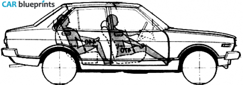 1981 Datsun Sunny B110 Coupe blueprint