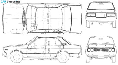 1978 Datsun Violet 160J Hatchback blueprint