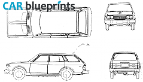 1975 Datsun Violet 710 Wagon blueprint