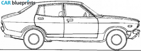 1973 Datsun 120Y Sunny Sedan blueprint