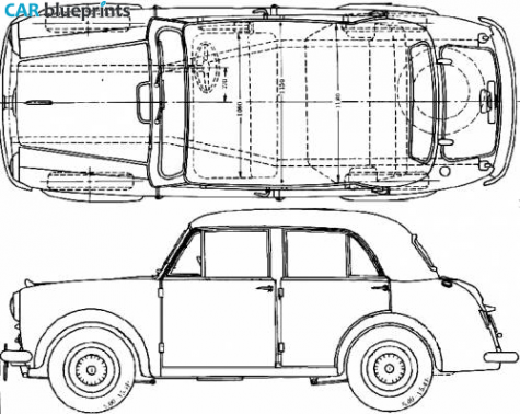 1955 Datsun Bluebird 110 Sedan blueprint