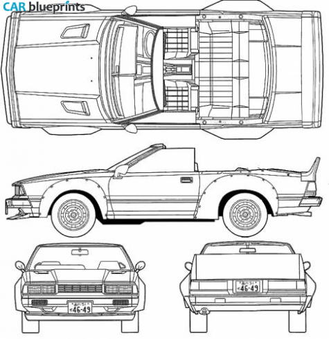 Datsun Gazelle Convertible Cabriolet blueprint