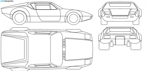 1970 De Tomaso Pantera Coupe blueprint