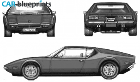 1970 De Tomaso Pantera Coupe blueprint